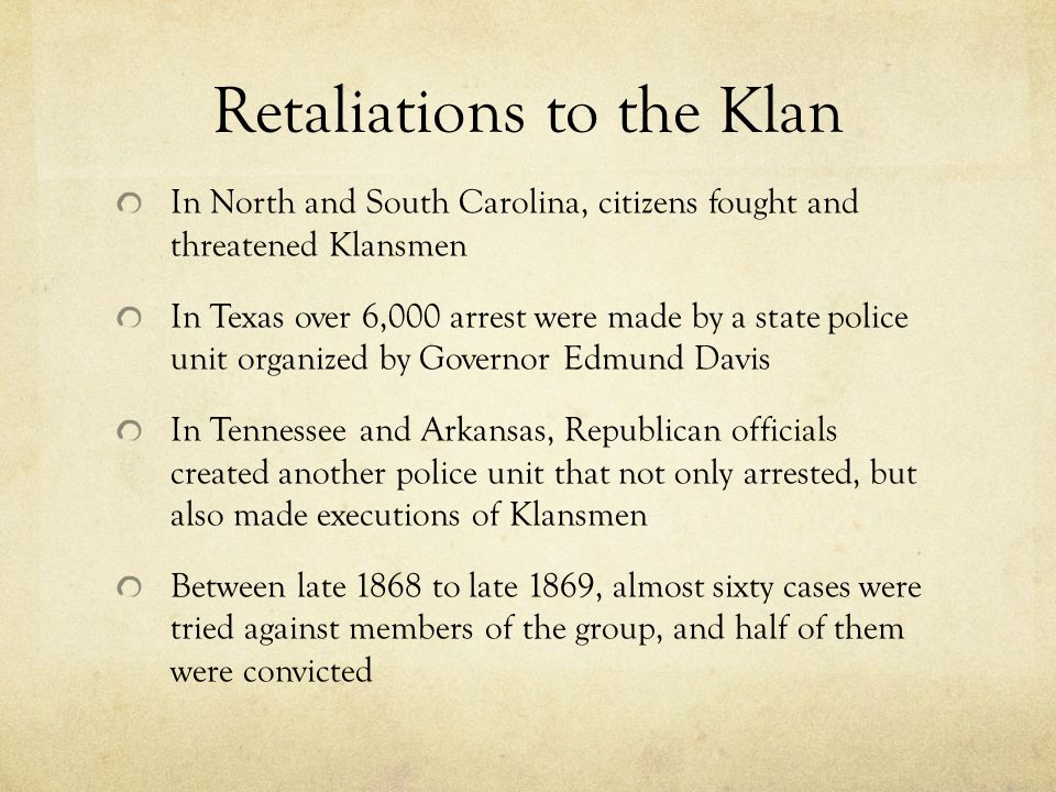 The Ku Klux Klan: The Ultimate Act to Restore White Supremacy 